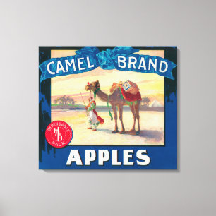 Camel Apple Label - Washington State Canvas Print