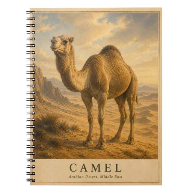 Camel Arabian Desert VINTAGE Notebook (Front)