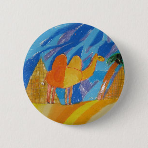 Camel Art by Kids 6 Cm Round Badge