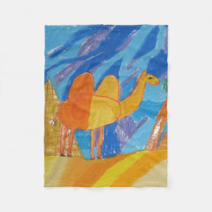 Camel Art by Kids Fleece Blanket