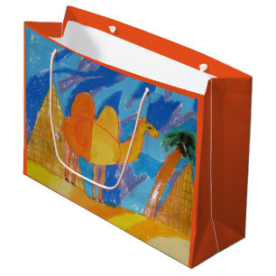 Camel Art by Kids Large Gift Bag