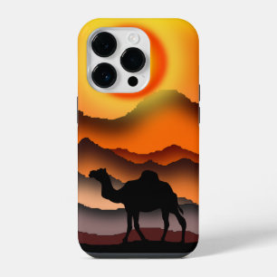 Camel At Sunset Desert iPhone 14 Pro Case