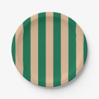 Camel Beige & Classic Green Stripe