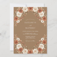 Camel Boho Floral Autumn Wedding