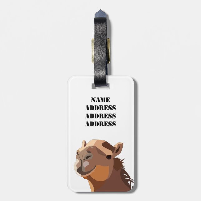 Camel Caravan Luggage Tag (Back Vertical)