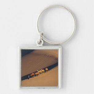 Camel caravan on the desert, Dunhuang, Gansu Key Ring