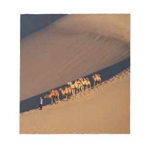 Camel caravan on the desert, Dunhuang, Gansu Notepad