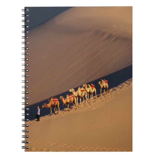 Camel caravan on the desert, Dunhuang, Gansu Spiral Notebook (Front)