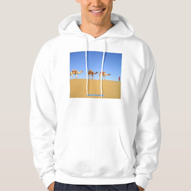 Camel caravan, Thar Desert, India Hoodie (Front)
