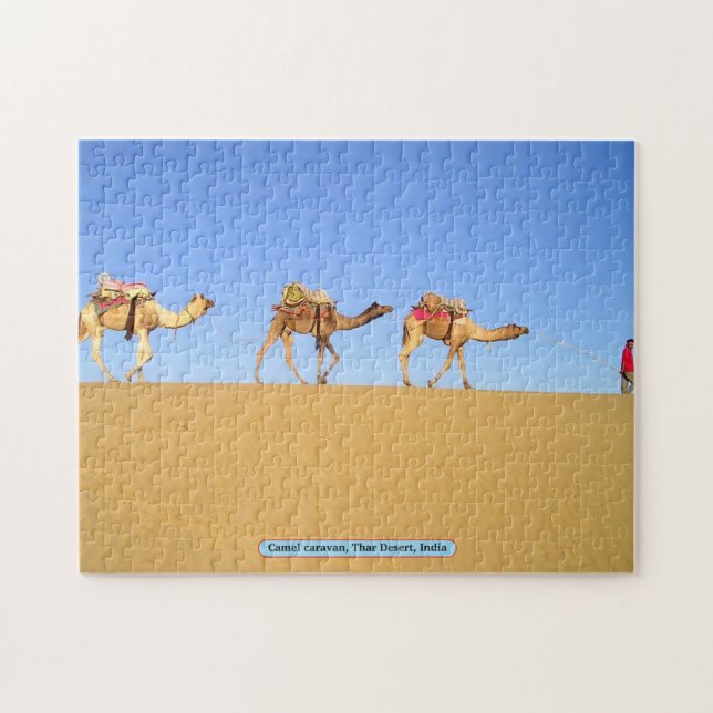 Camel caravan, Thar Desert, India Jigsaw Puzzle (Horizontal)
