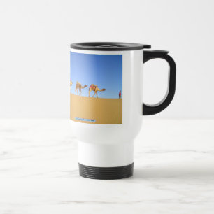 Camel caravan, Thar Desert, India Travel Mug