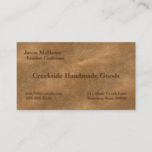 Camel-color leather background Business Card