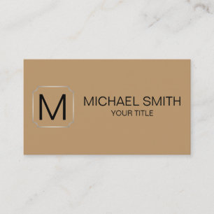 Camel colour background business card