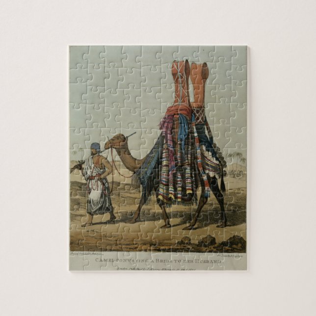 Camel Conveying a Bride to her Husband, engraved b Jigsaw Puzzle (Vertical)