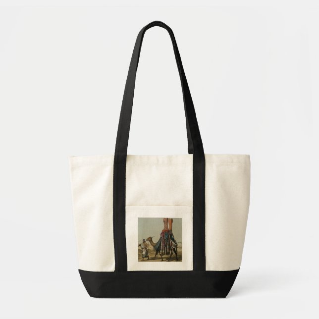 Camel Conveying a Bride to her Husband, engraved b Tote Bag (Front)