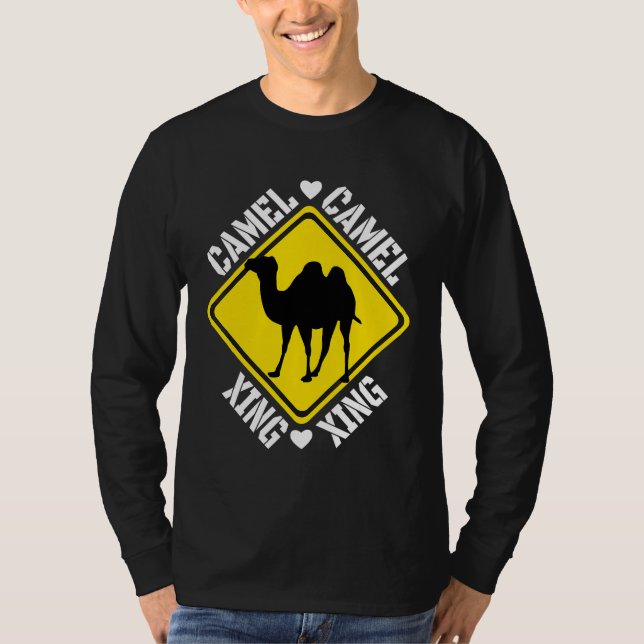 Camel  Crossing Sign T-Shirt (Front)