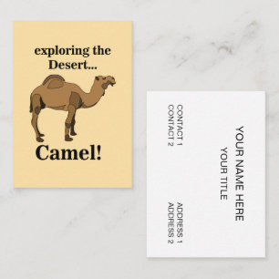 Camel Desert Animal Funny Business Card