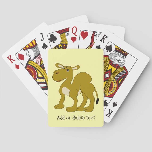 Camel Design Any Colour Background Playing Cards (Back)