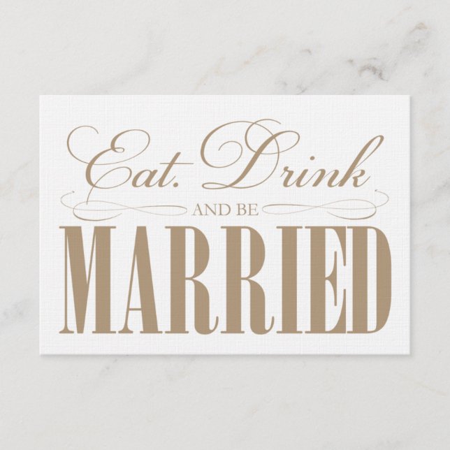 Camel Eat, Drink & Be Married | Enclosure Card (Front)