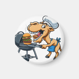 Camel eating a hamburger magnet