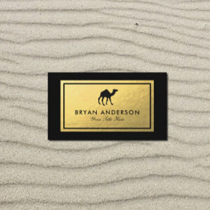 Camel - Faux Gold Foil Business Card