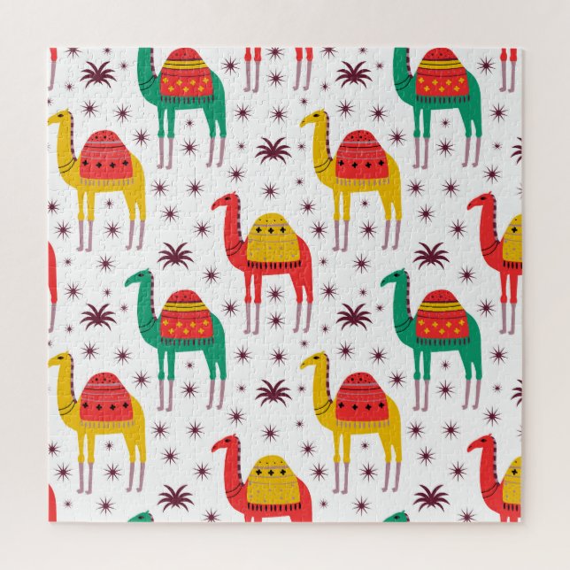 Camel flat colour, decorative pattern. jigsaw puzzle (Vertical)