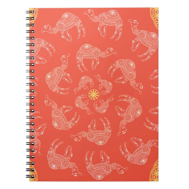 Camel Frame: Vintage Desert Map Notebook (Front)