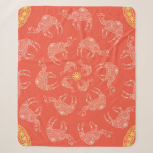 Camel Frame: Vintage Desert Map Sherpa Blanket