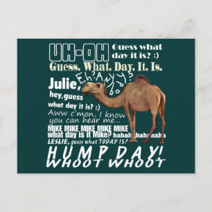 Camel Guess What Day Postcard