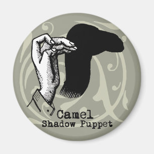 Camel Hand Puppet Shadow Games Vintage Magnet
