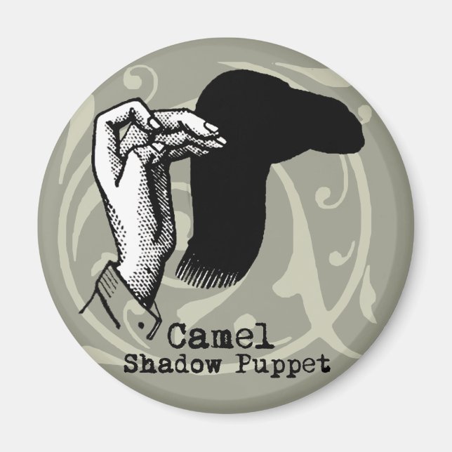 Camel Hand Puppet Shadow Games Vintage Magnet (Front)