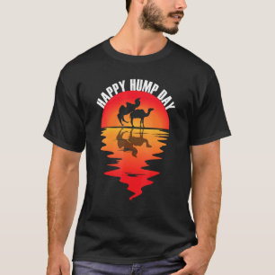 Camel  Hump Day Camel Happy Hump Day Vintage Sunse T-Shirt