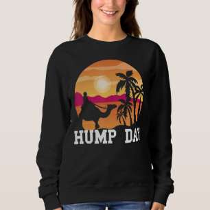 Camel Hump Day Traveller Palm Sunset Wednesday Wor Sweatshirt