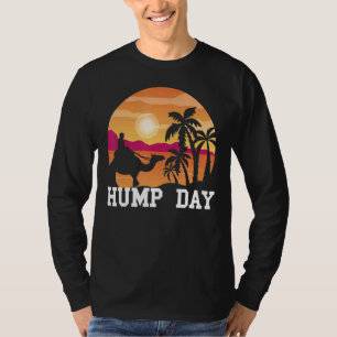 Camel Hump Day Traveller Palm Sunset Wednesday Wor T-Shirt