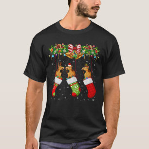 Camel In Socks Xmas Reindeer Santa ELF Camel Lover T-Shirt