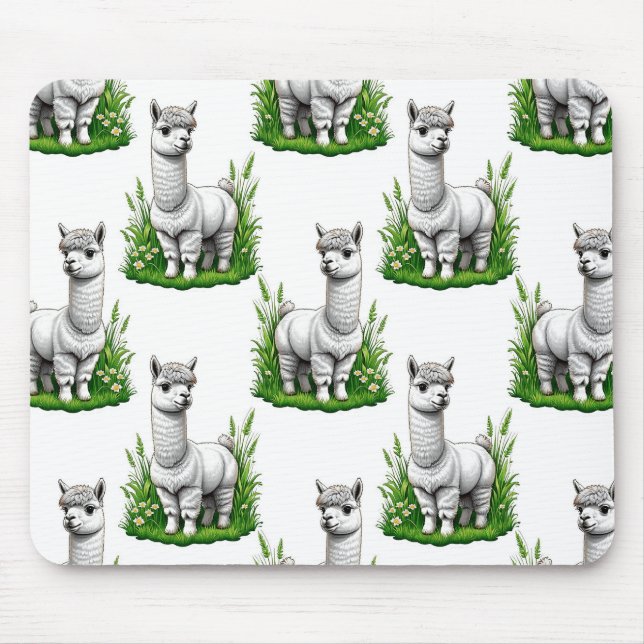 Camel llama Alpaca Pattern Design  Mouse Pad (Front)