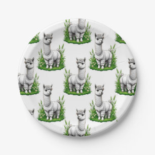 Camel llama Alpaca Pattern Design Paper Plate