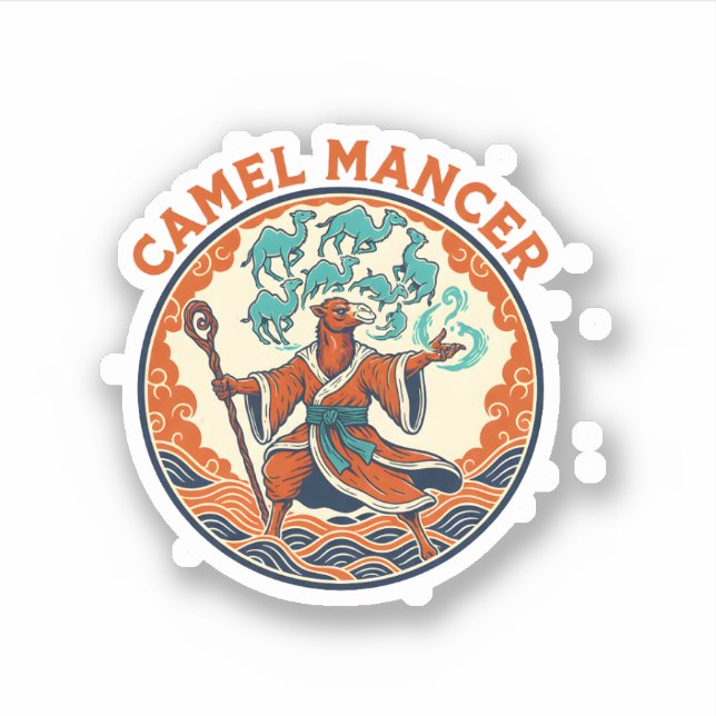 Camel Mancer Wizard Desert Fantasy Mystic Art (Front)