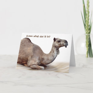 Camel On Sand for Retirement Card