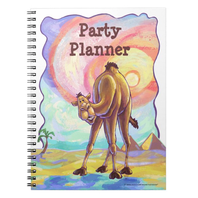 Camel Party Centre Spiral Notebook (Front)