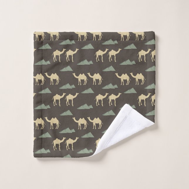 camel pattern bath towel set (Wash Cloth)