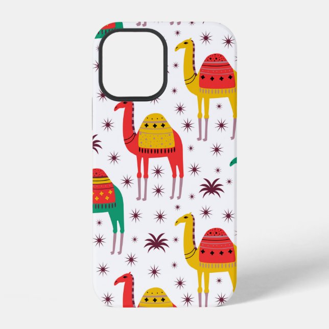 Camel pattern flat colour design iPhone case (Back)
