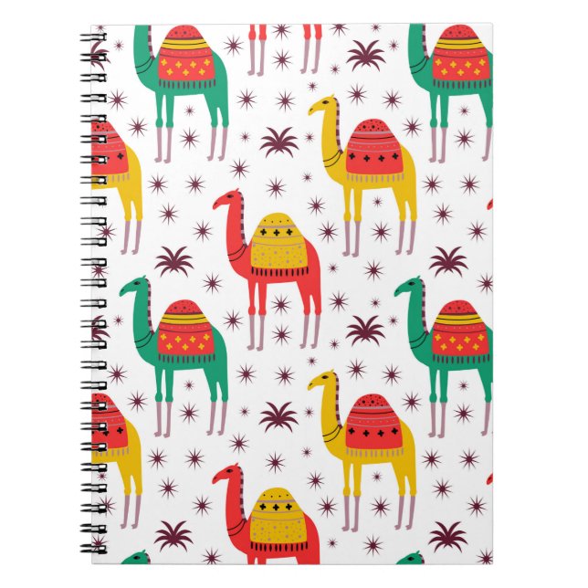 Camel pattern flat colour design notebook (Front)