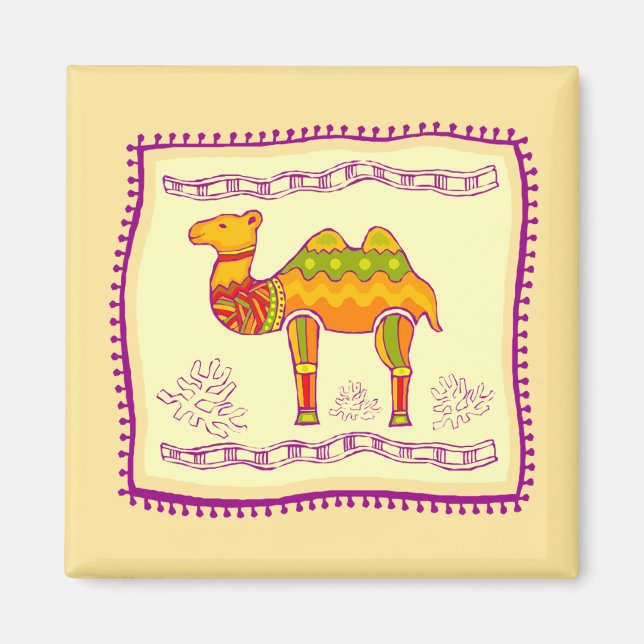 Camel Quilt Magnet (Front)