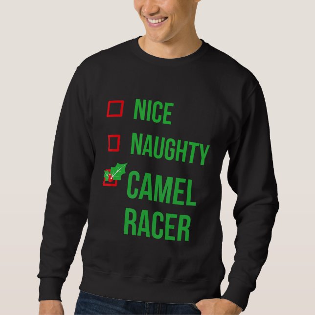 Camel Racer  Pajama Christmas Sweatshirt (Front)