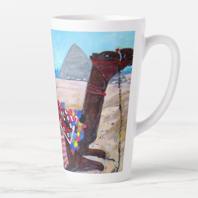 Camel Rides in Giza, Latte Mug (Right)