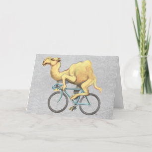Camel Riding a Bicycle Card