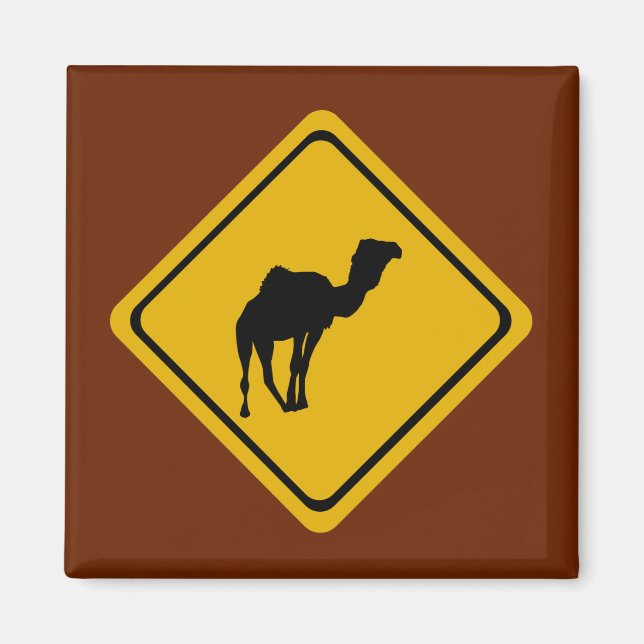 camel road sign magnet (Front)