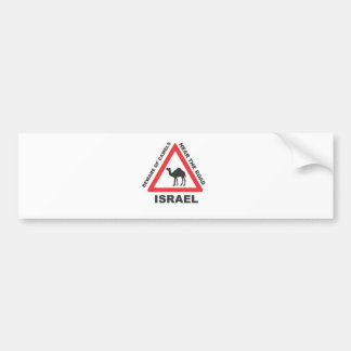 Camel Sign in Israel Bumper Sticker