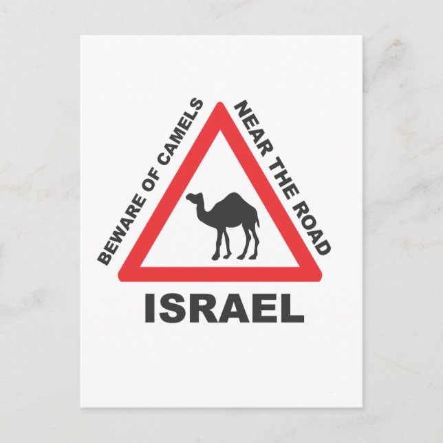 Camel Sign in Israel Postcard (Front)